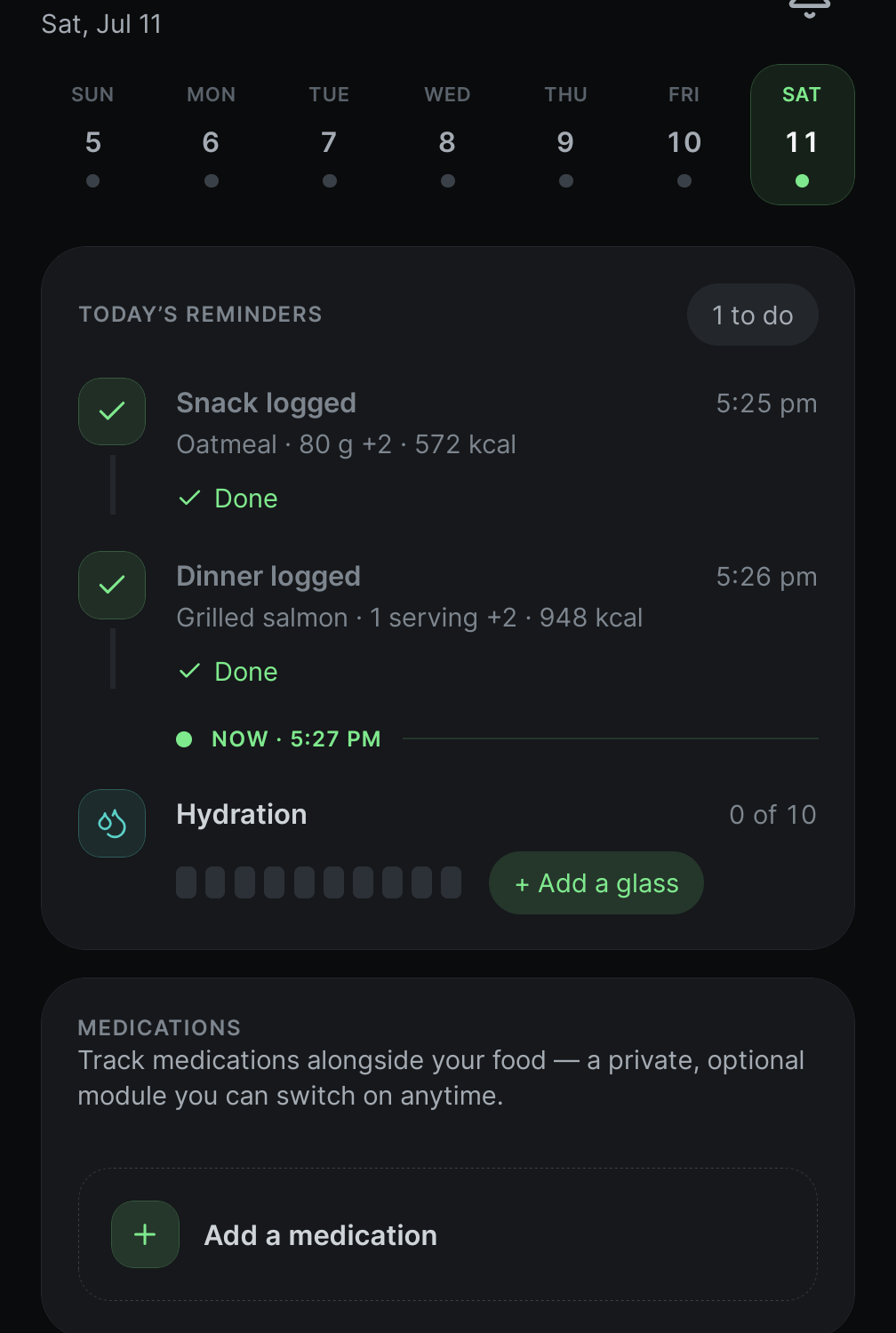 Vyra Plan — goals and daily targets.